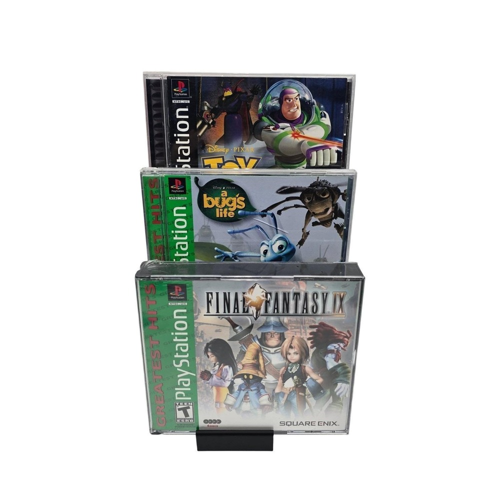 Black 3 Tier Display‎ Stand for Video Games Blu Rays DVDS, PS1, PS2, PS3, PSP 3d